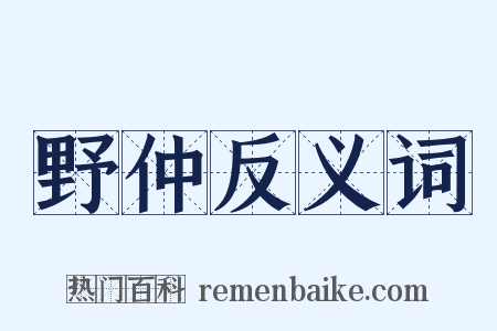 野仲反义词是什么意思的图片